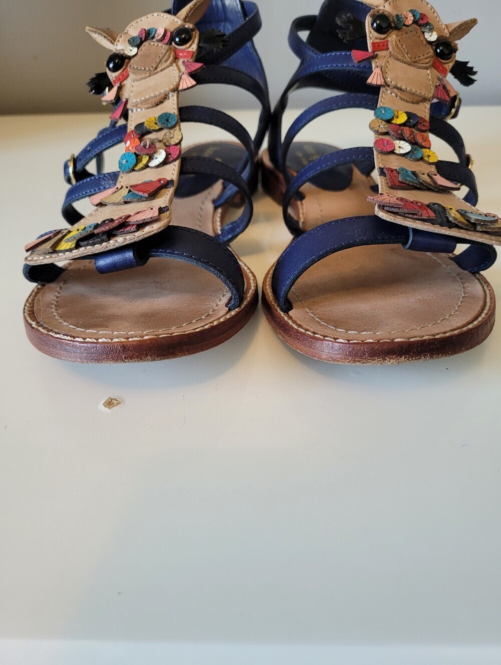 Kate Spade Sahara Camel Gladiator Flat Sandals, VGUC, Size 6 - Picture 3 of 11